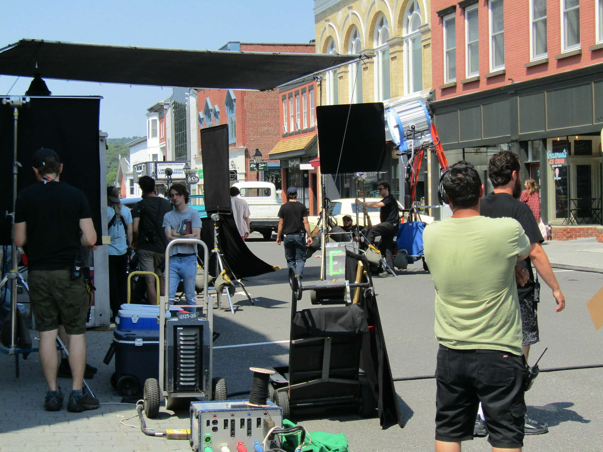 Behind the scenes of "Summerhouse" on June 17, showcasing New Milford's active role in bringing the 1970s back to life.